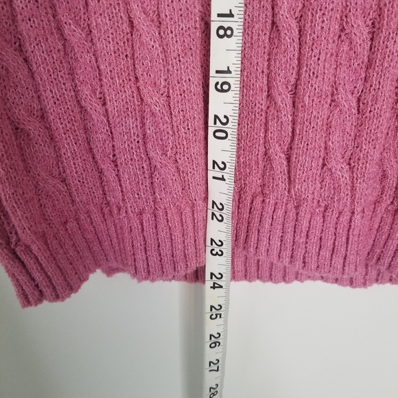 Anthropologie Current Air Pink Angeline Cable Knit Sleeveless Sweater Vest  S - Picture 4 of 10